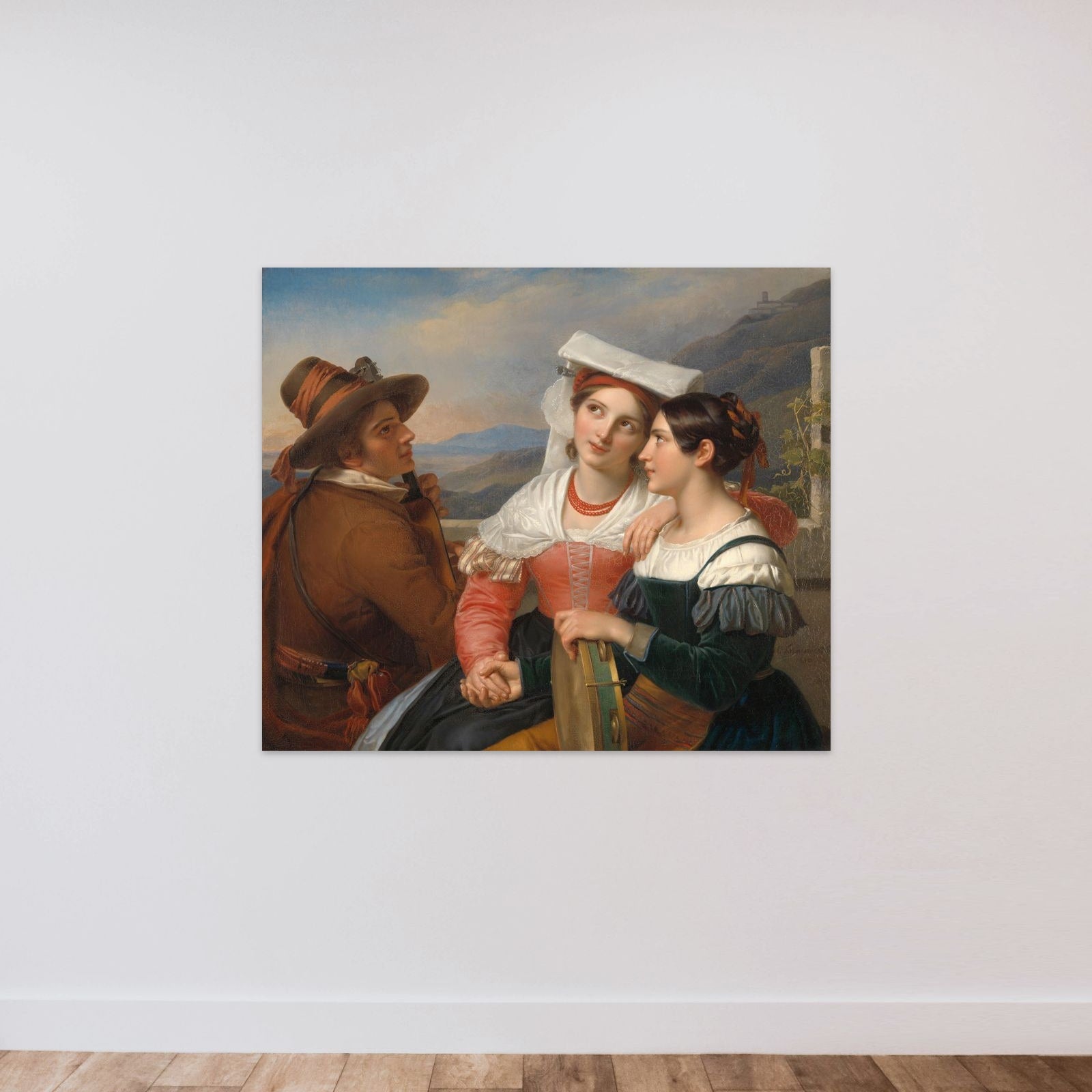 'Of one Heart' unframed — shown to scale