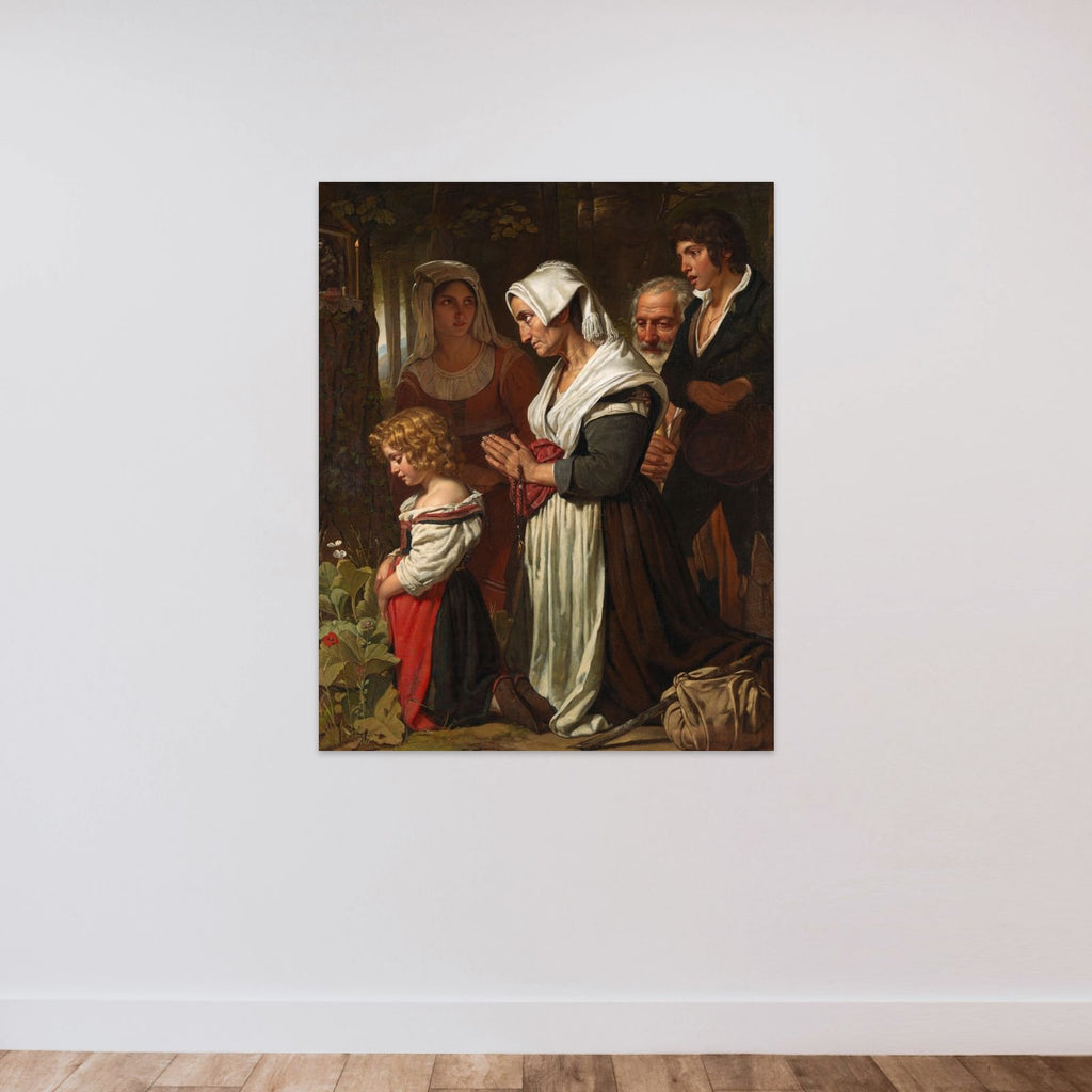 'Piety' unframed — shown to scale