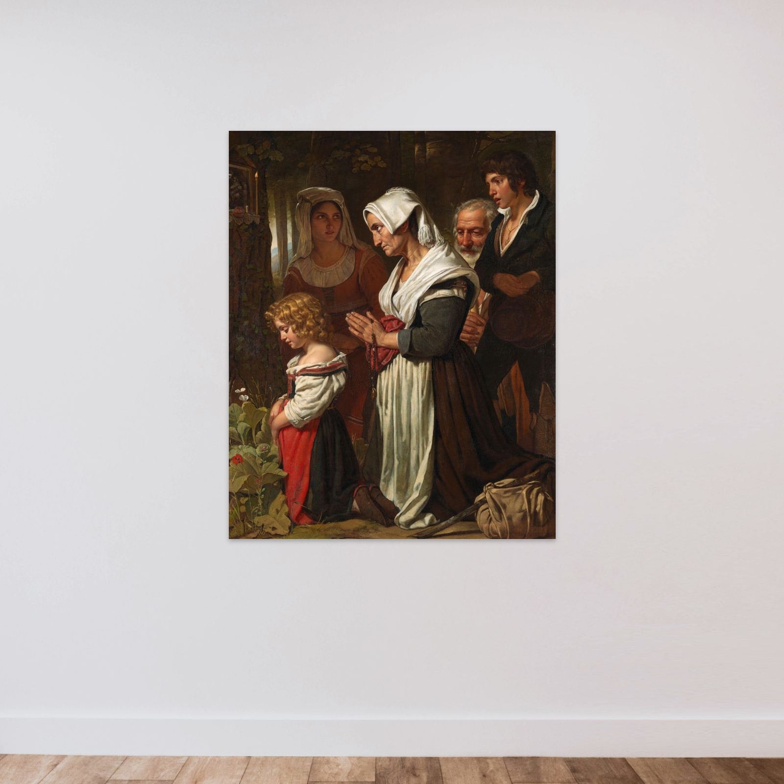 'Piety' unframed — shown to scale