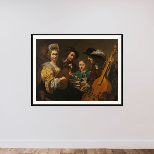 A Musical Company framed — shown to scale