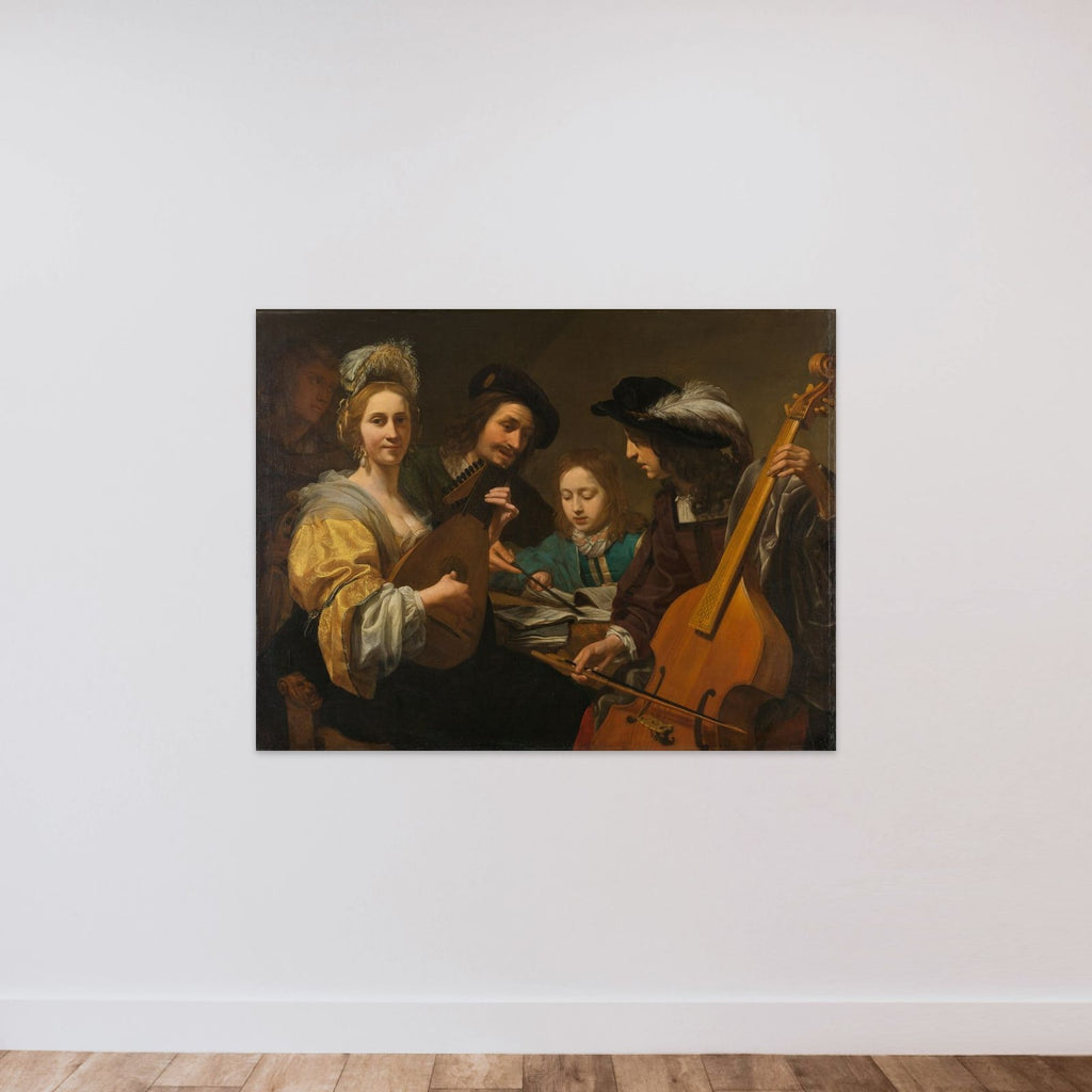 A Musical Company unframed — shown to scale