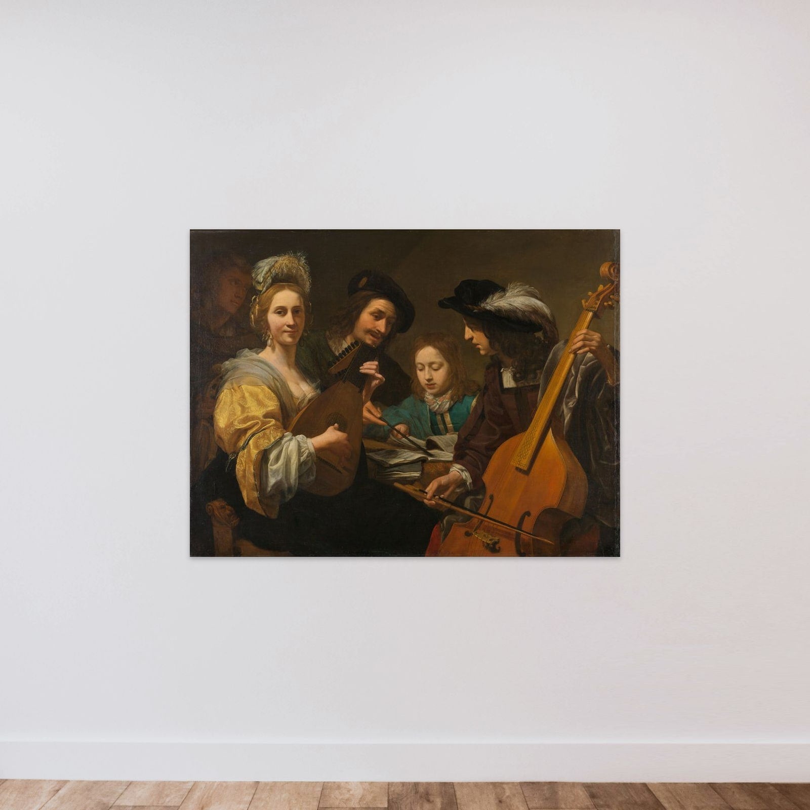 A Musical Company unframed — shown to scale