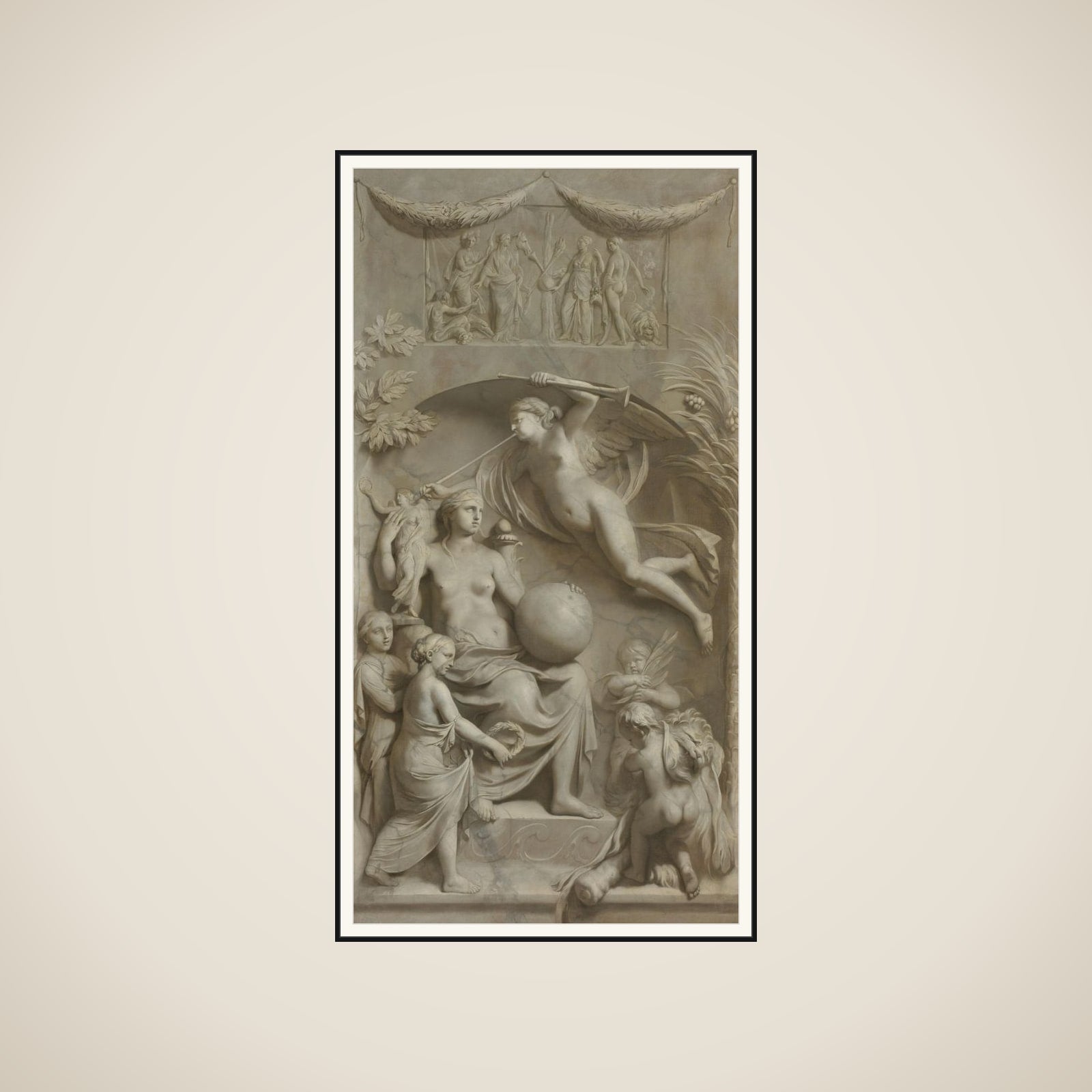 Allegory of Fame framed