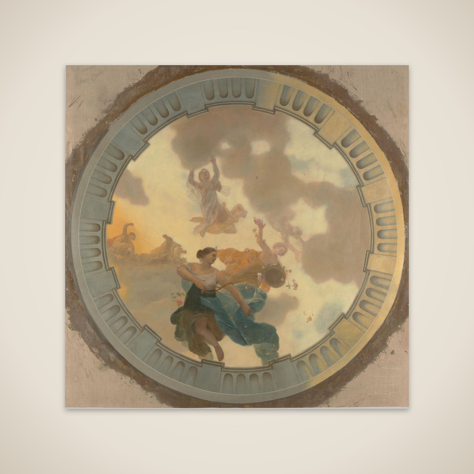 Five-part Ceiling Decoration for the Great Hall of Soestdijk Palace unframed print