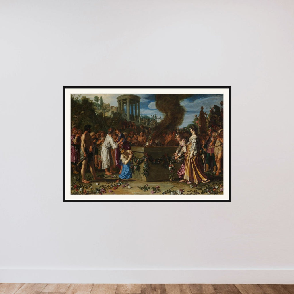 Orestes and Pylades Disputing at the Altar (Euripides, Iphigenia in Tauris) framed — shown to scale