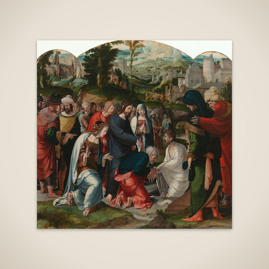 Centre Panel of a Triptych with the Raising of Lazarus unframed print