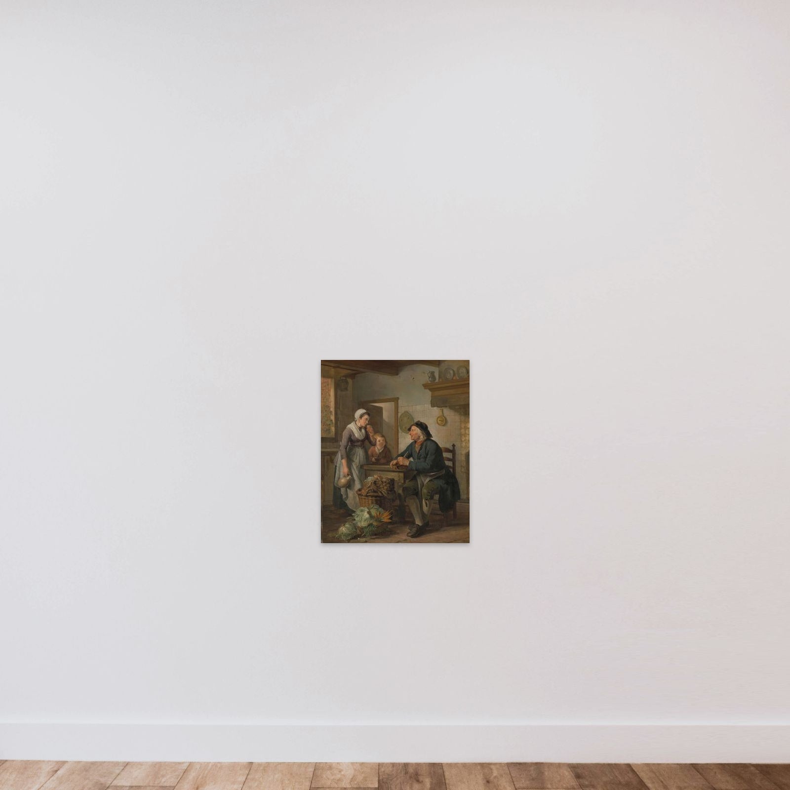 Morning Visit unframed — shown to scale