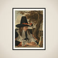 A Man Reading framed