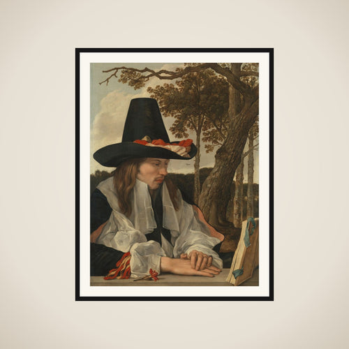A Man Reading framed