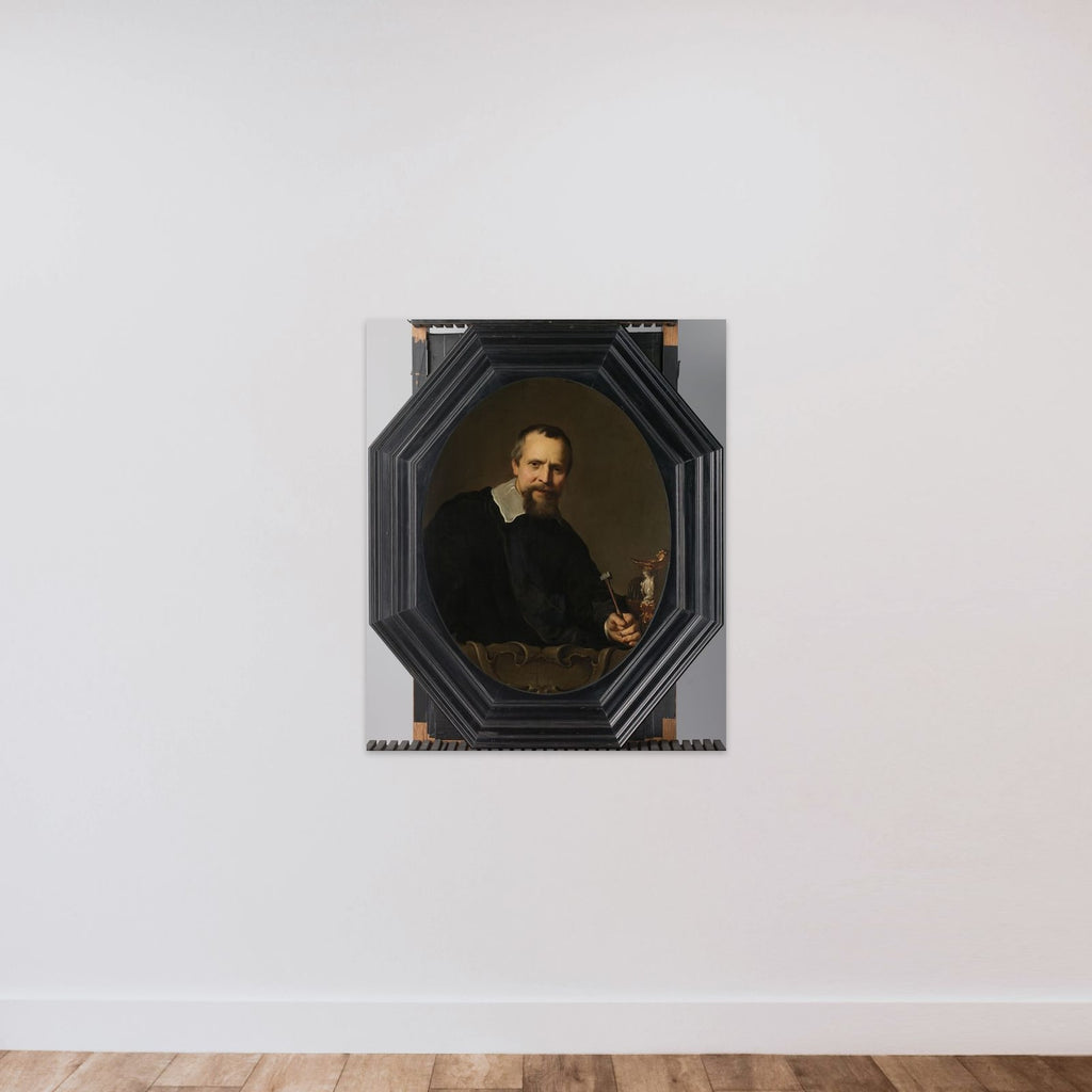 Portrait of Jan Lutma (1584/85-1669), Amsterdam Silversmith unframed — shown to scale