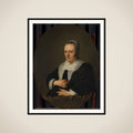 Portrait of Sara de Bie, Jan Lutma's second Wife framed