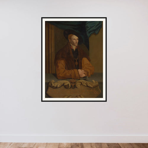 Edzard I (1462-1528), Count of East Friesland framed — shown to scale