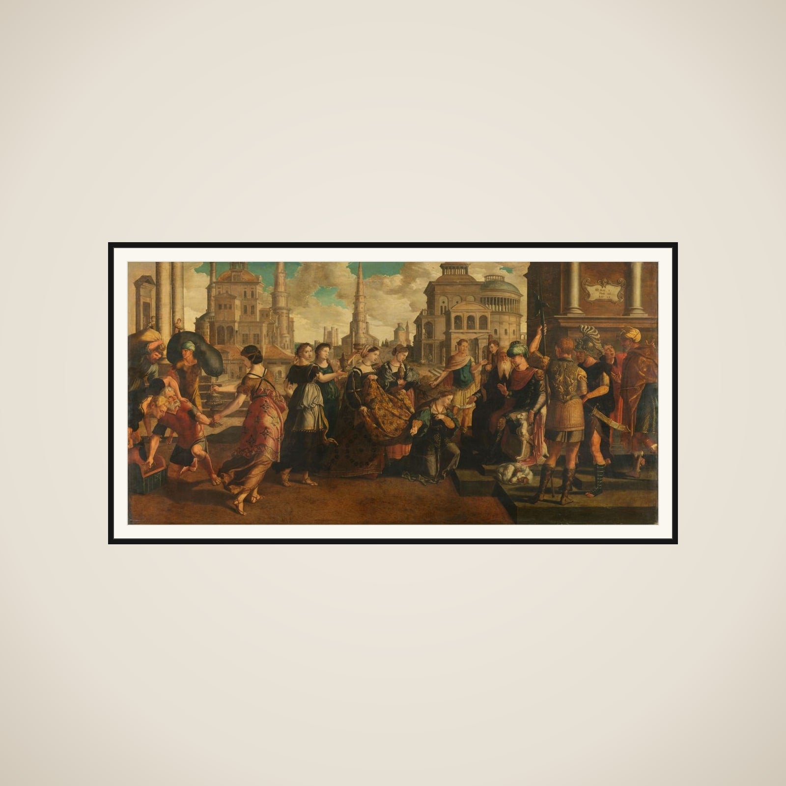 Solomon and the Queen of Sheba framed