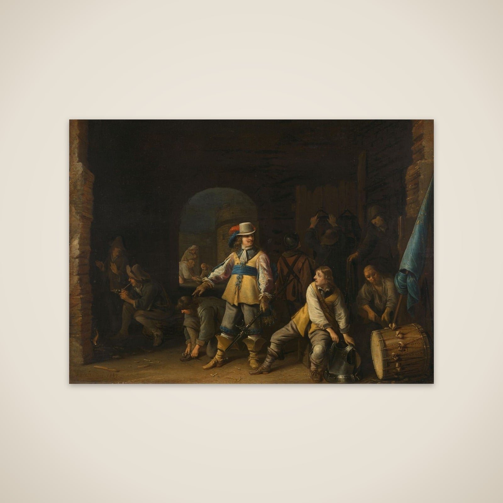 Soldiers in a Guardroom unframed print
