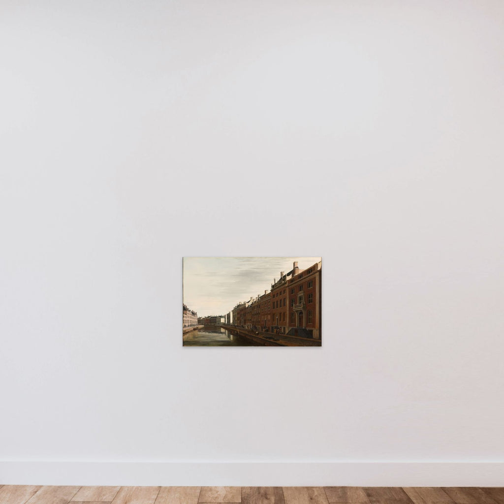 The Bend in the Herengracht near the Nieuwe Spiegelstraat, Amsterdam unframed — shown to scale