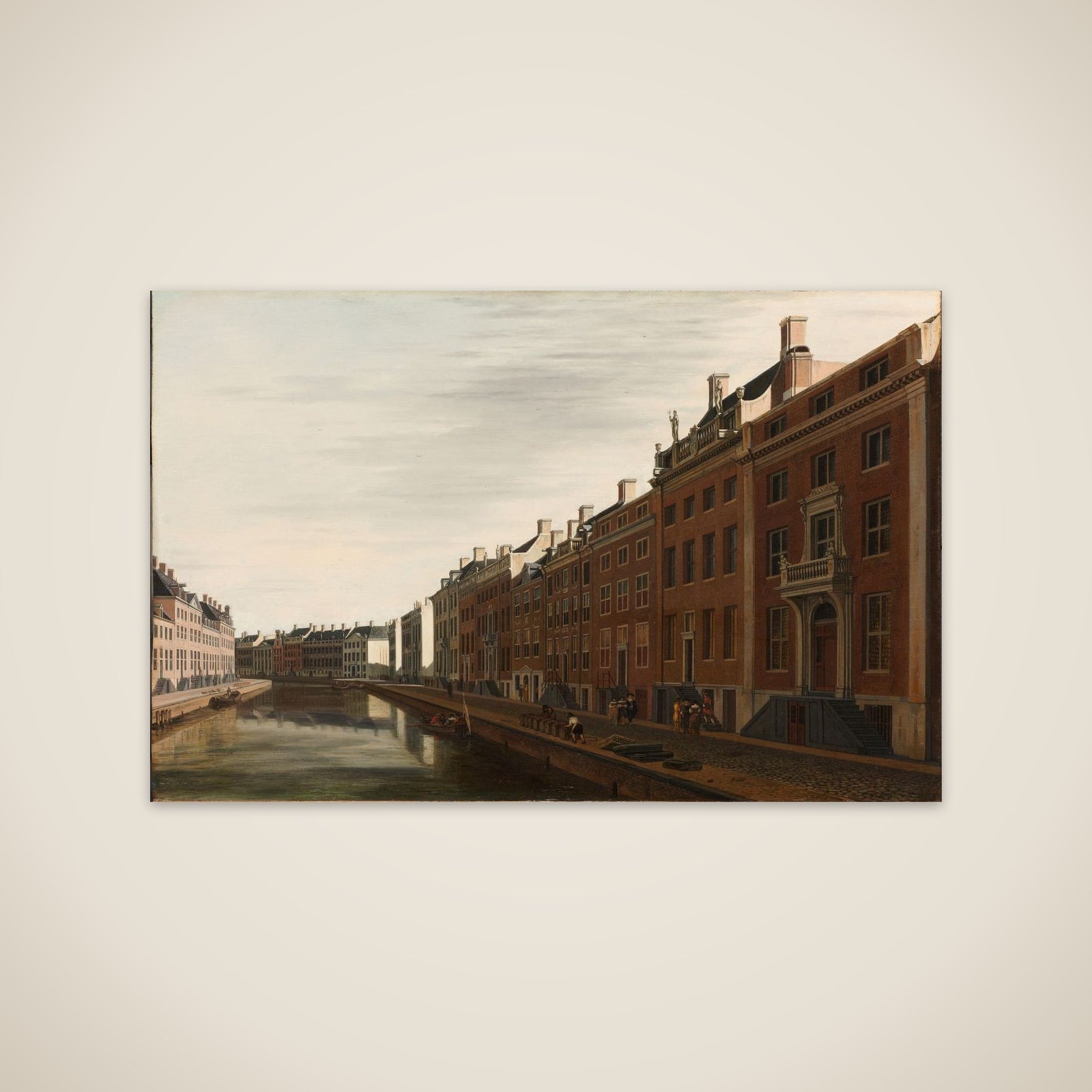 The Bend in the Herengracht near the Nieuwe Spiegelstraat, Amsterdam unframed print