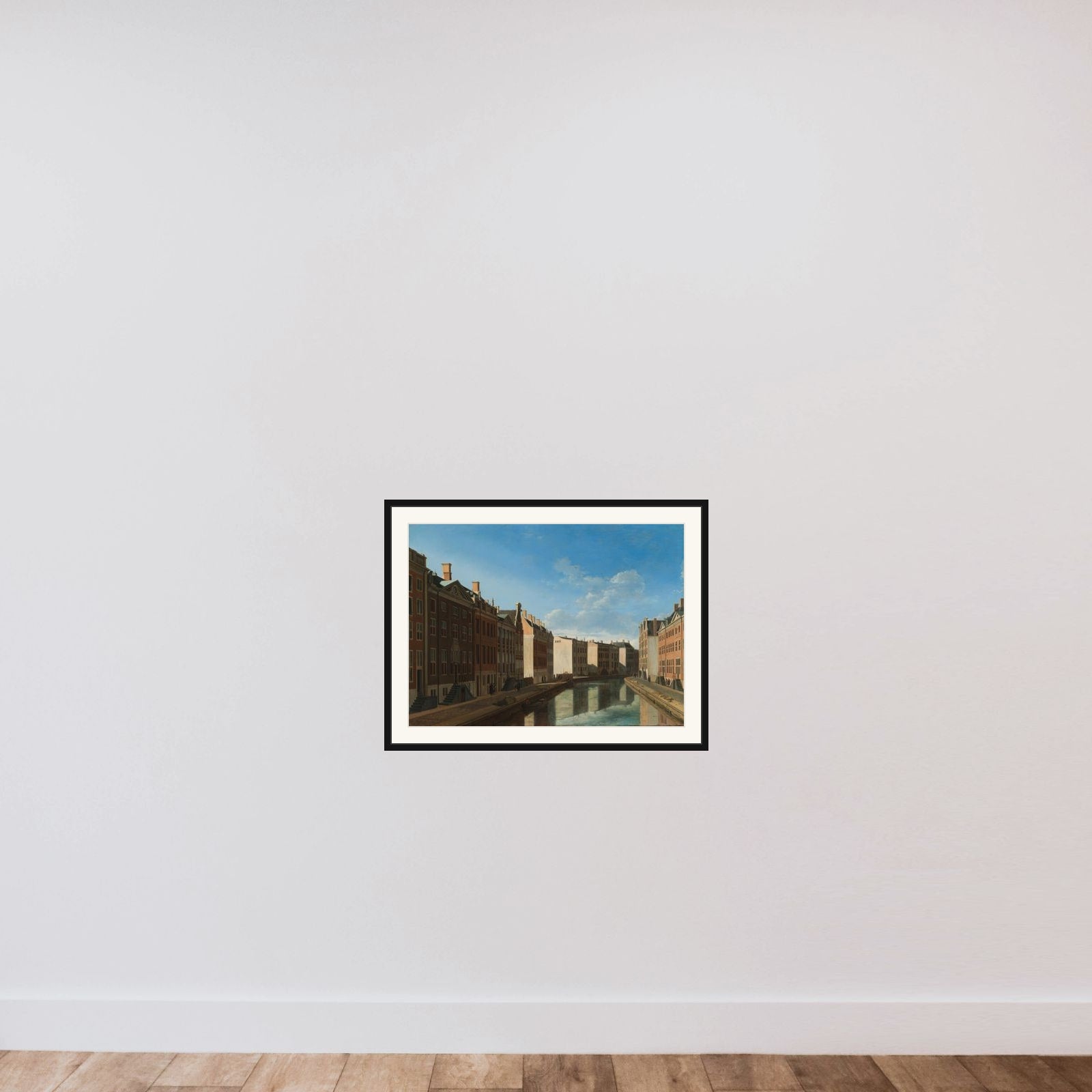 View of the Golden Bend in the Herengracht framed — shown to scale