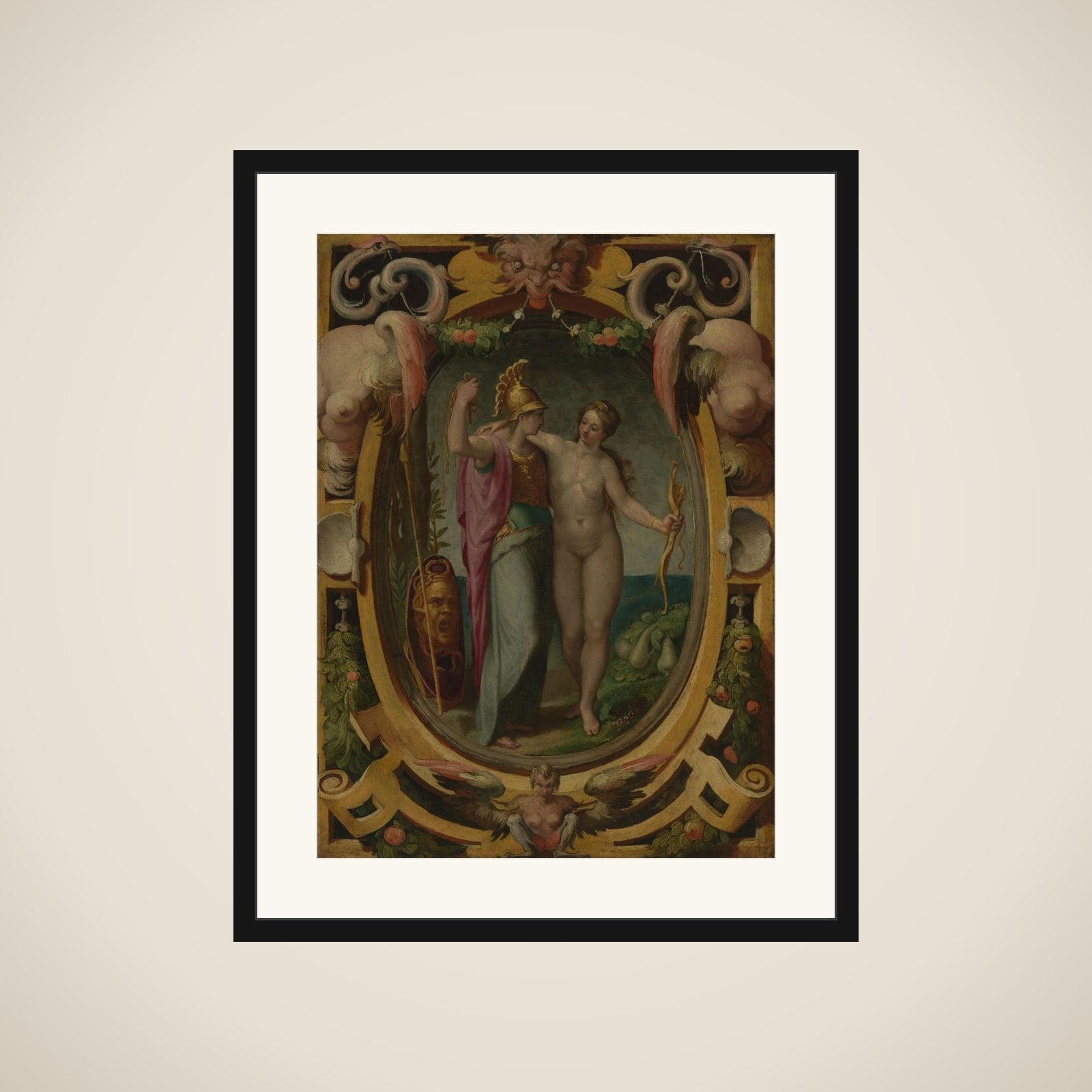 Venus and Minerva framed