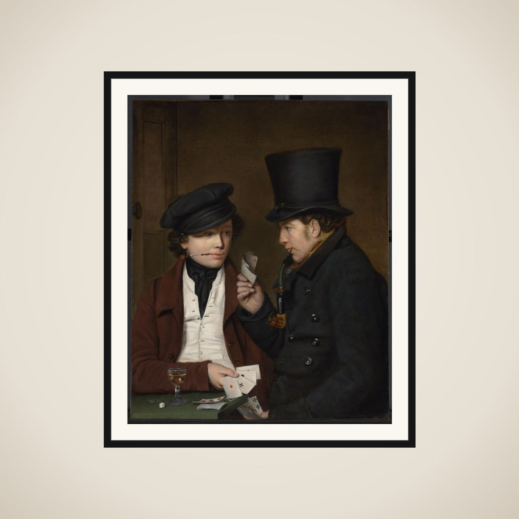 Two Card Players framed