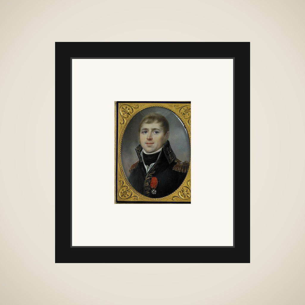 Carel Hendrik Ver Huell (1764-1845), Vice-admiraal van de Bataafse vloot en Minister van Marine van de Bataafse Republiek, getooid met het officierskruis van het Legioen van Eer, hem verleend in 1804 framed
