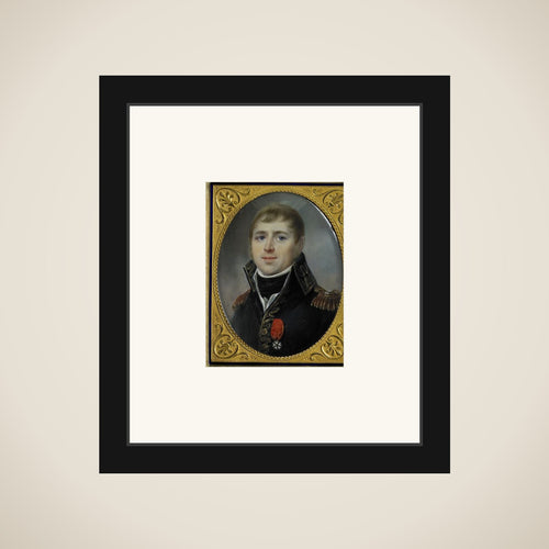 Carel Hendrik Ver Huell (1764-1845), Vice-admiraal van de Bataafse vloot en Minister van Marine van de Bataafse Republiek, getooid met het officierskruis van het Legioen van Eer, hem verleend in 1804 framed