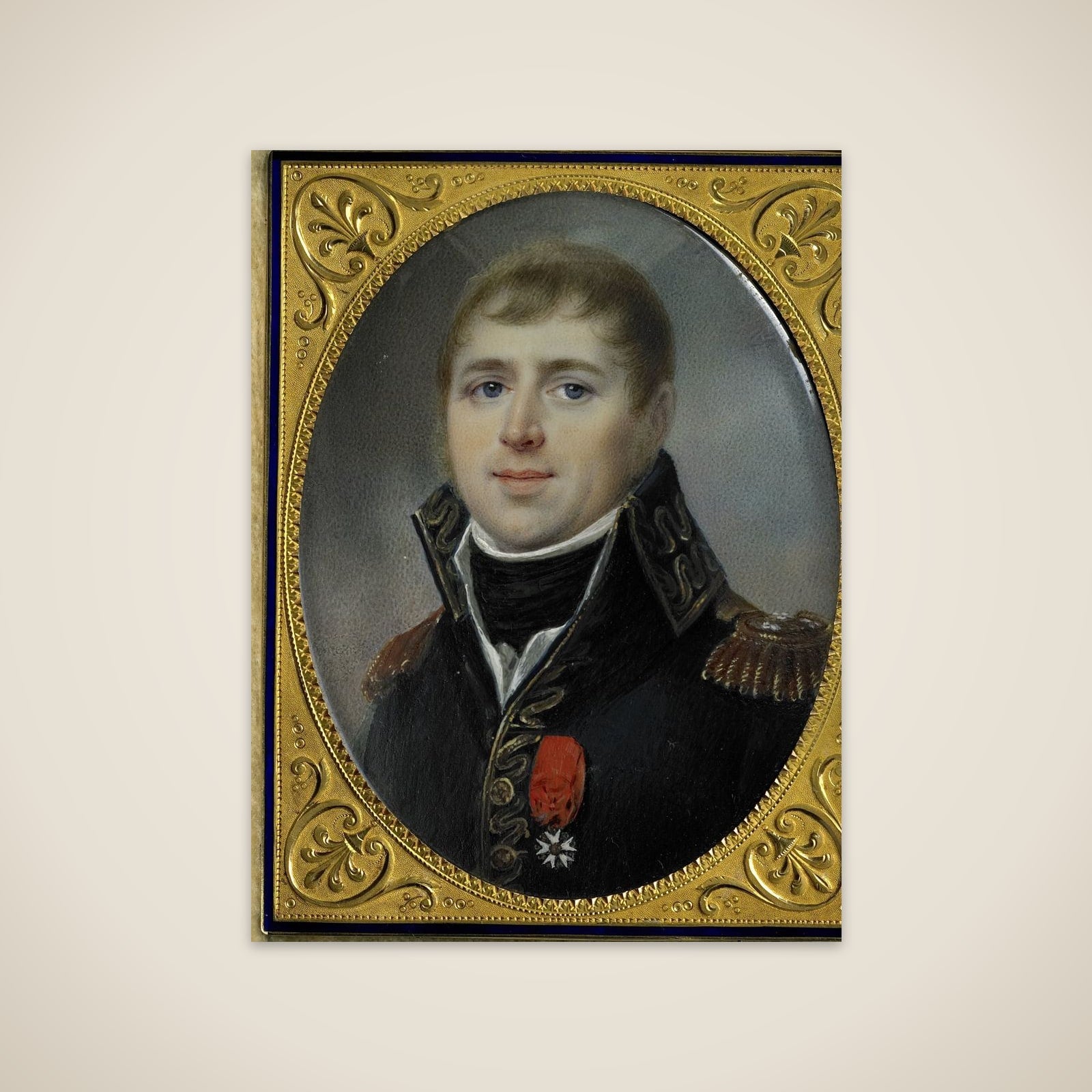 Carel Hendrik Ver Huell (1764-1845), Vice-admiraal van de Bataafse vloot en Minister van Marine van de Bataafse Republiek, getooid met het officierskruis van het Legioen van Eer, hem verleend in 1804 unframed print