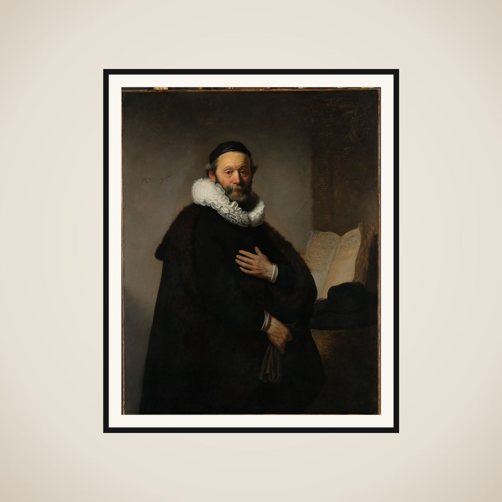 Portrait of Johannes Wtenbogaert framed
