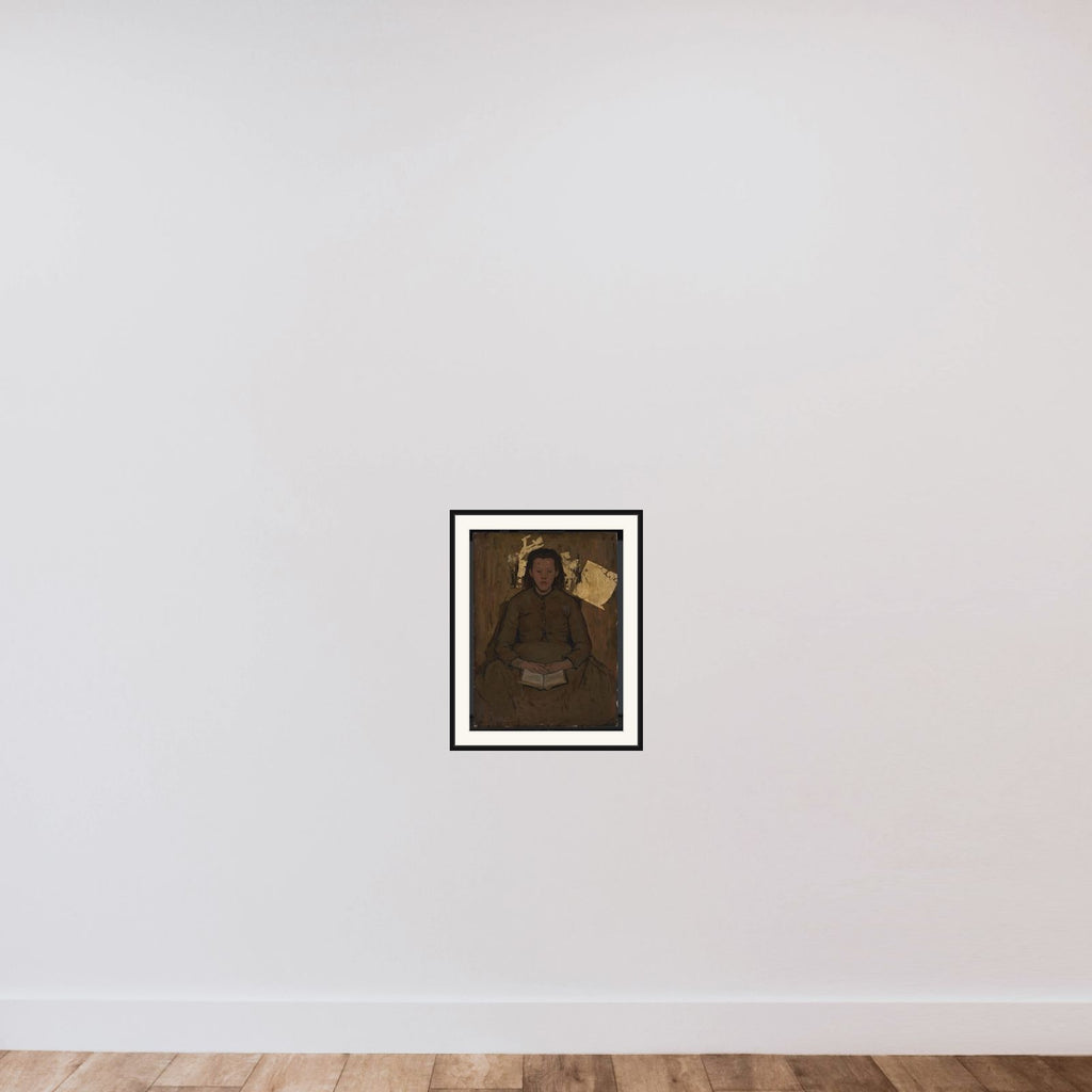 Pietje (Girl Reading) framed — shown to scale