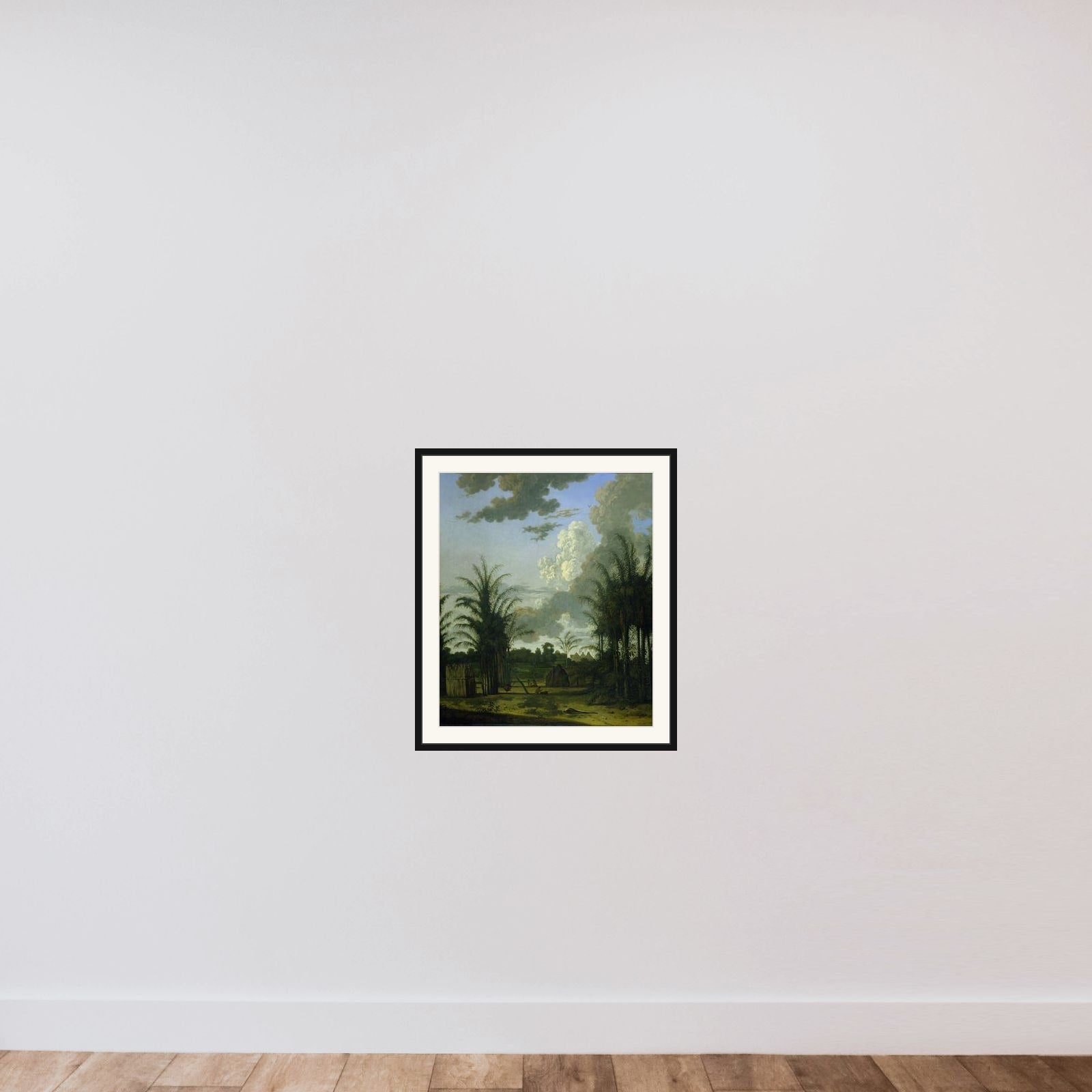 Plantation in Suriname framed — shown to scale