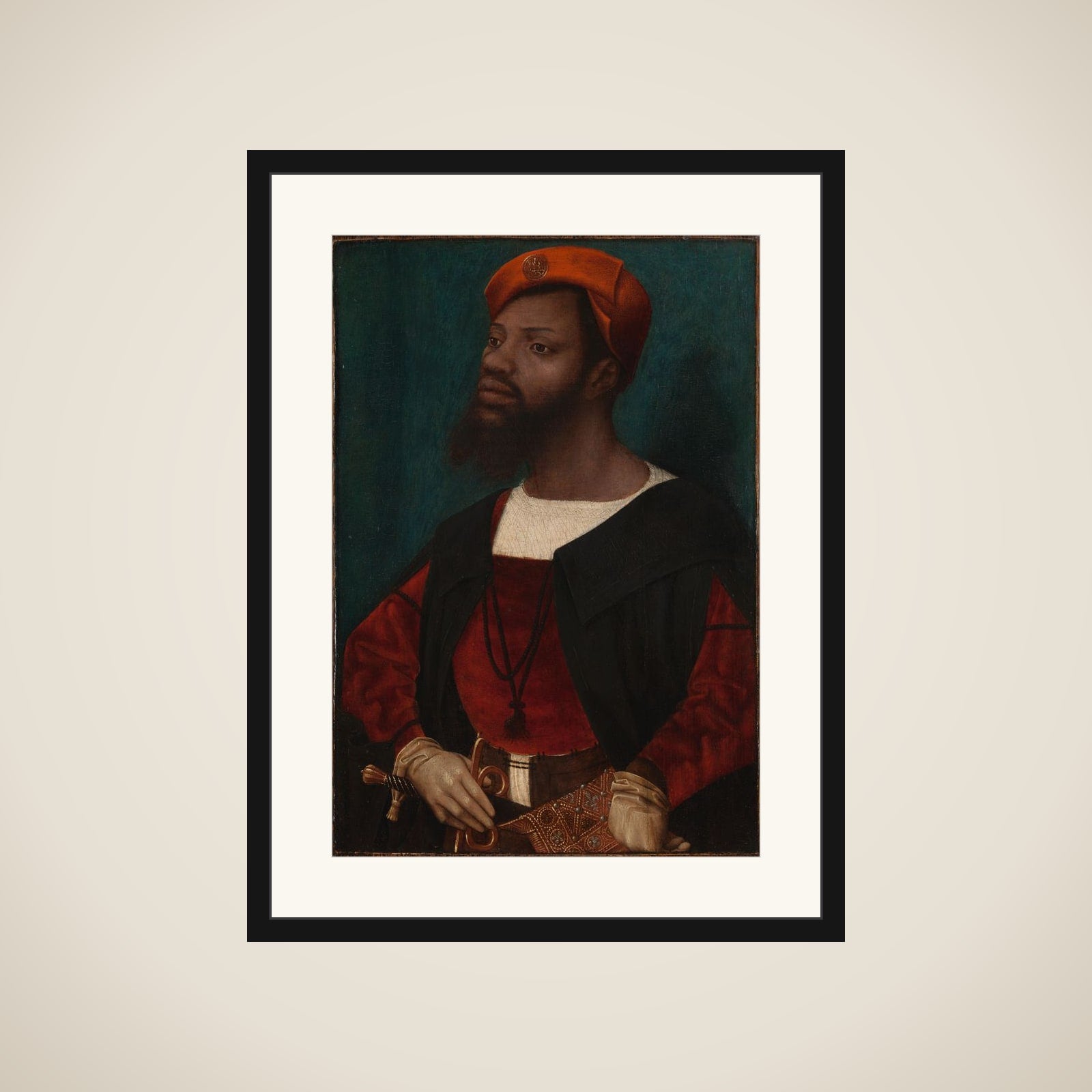Portrait of an African Man (Christophle le More?) framed