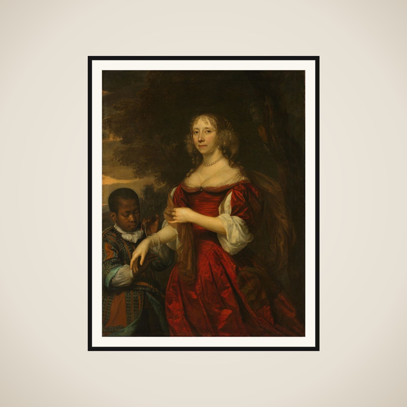 Portrait of Margaretha van Raephorst (1625-90) framed