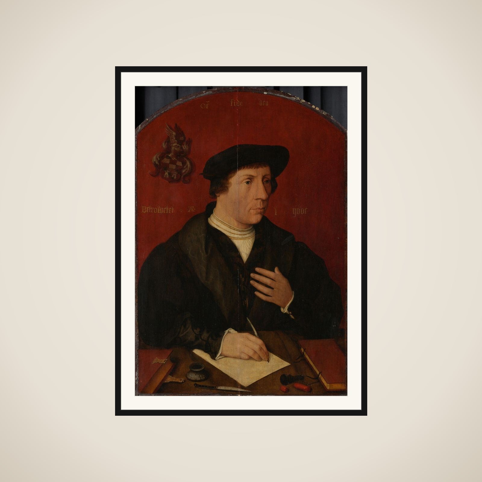 Portrait of a man framed