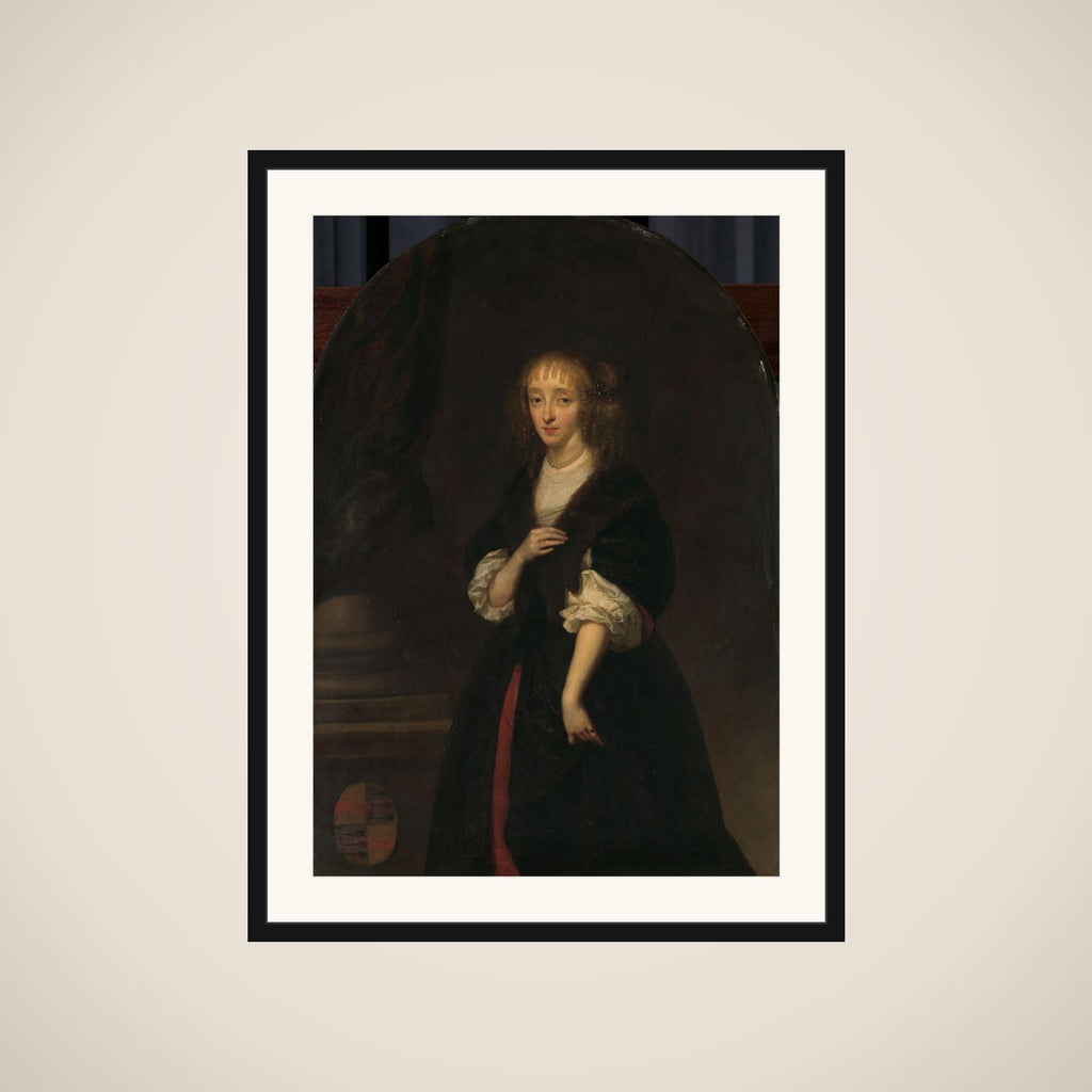 Portrait of Jacoba Bicker (1640-95), wife of Pieter de Graeff framed