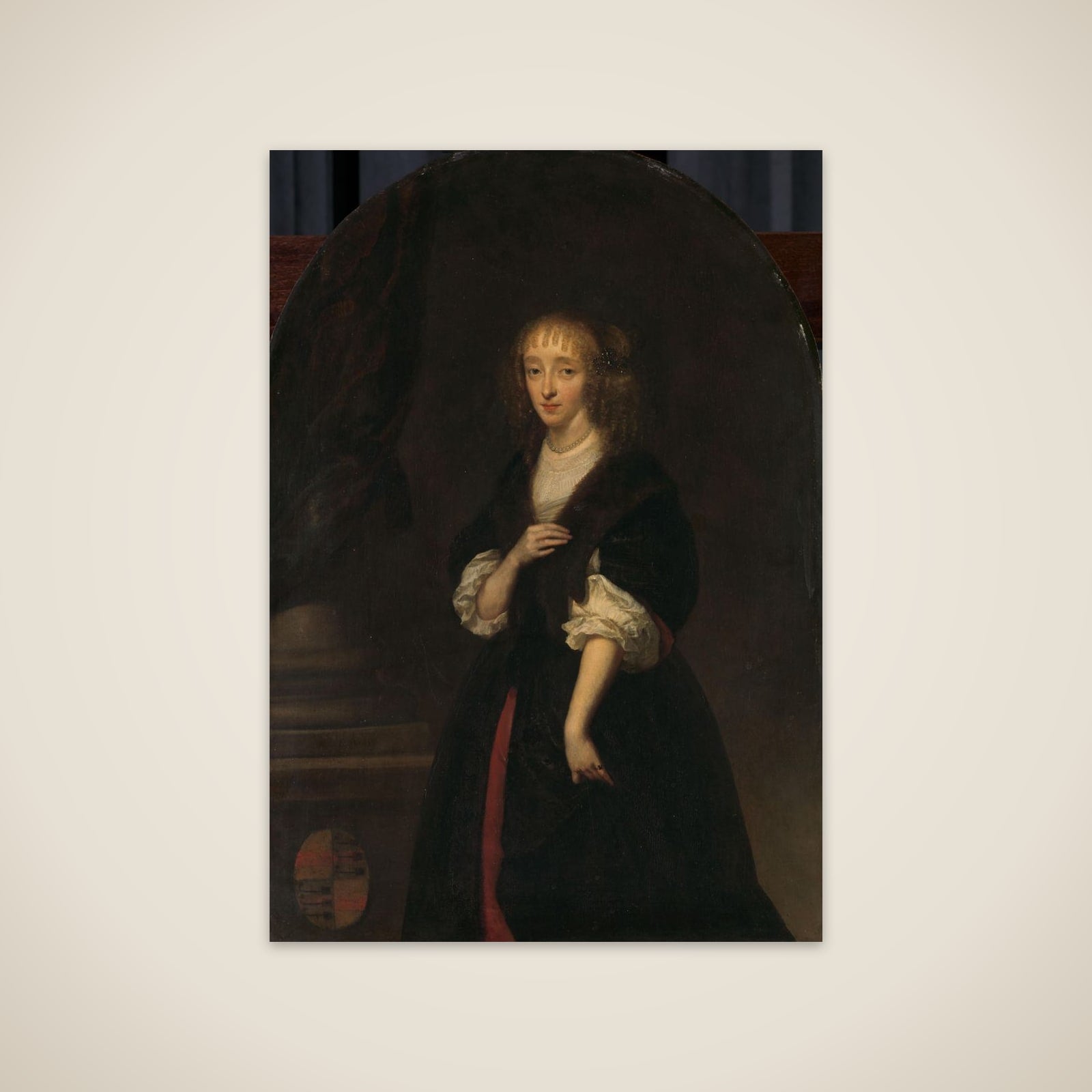 Portrait of Jacoba Bicker (1640-95), wife of Pieter de Graeff unframed print