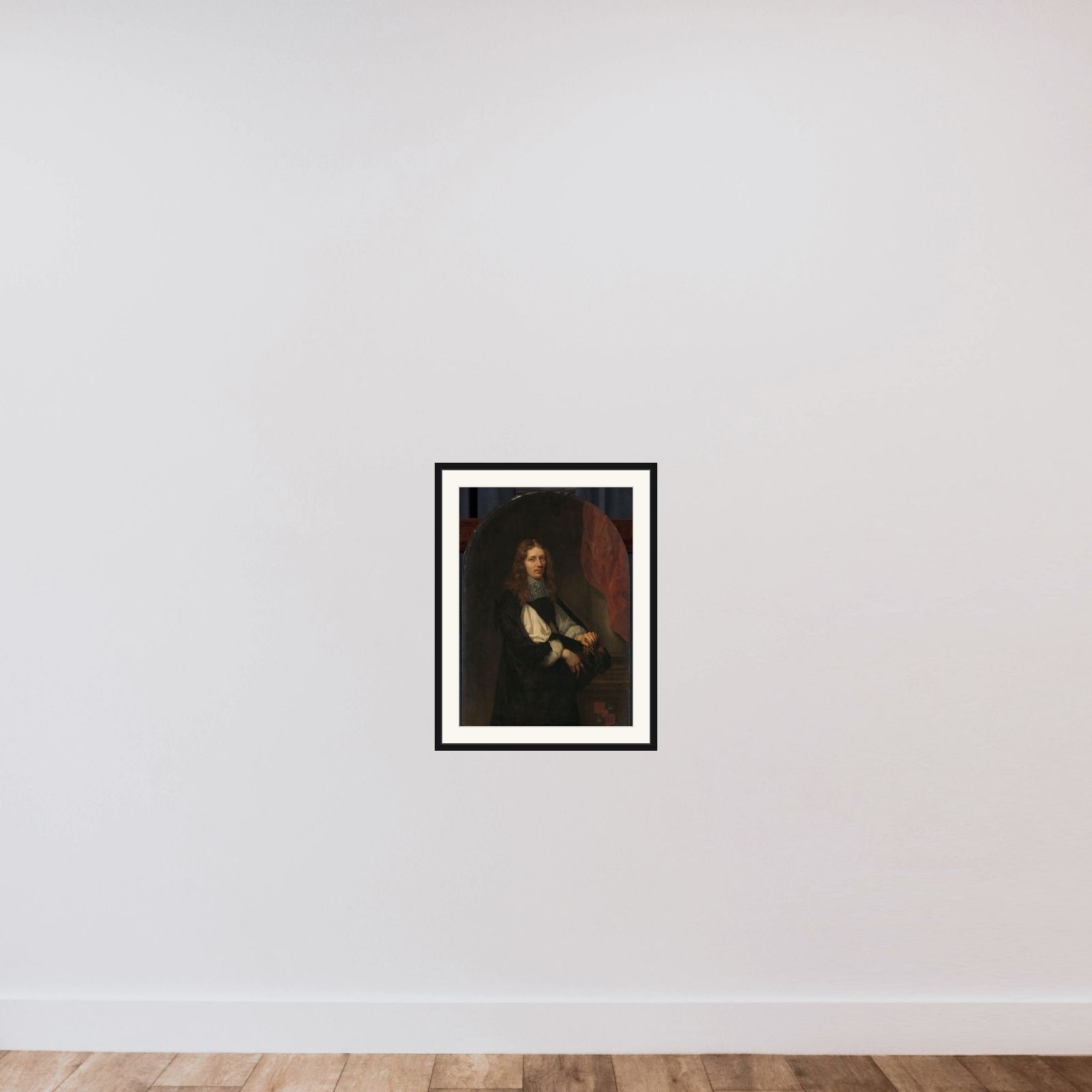 Portrait of Pieter de Graeff (1638-1707), lord of Zuid-Polsbroek, Purmerland, and Ilpendam. Alderman of Amsterdam framed — shown to scale