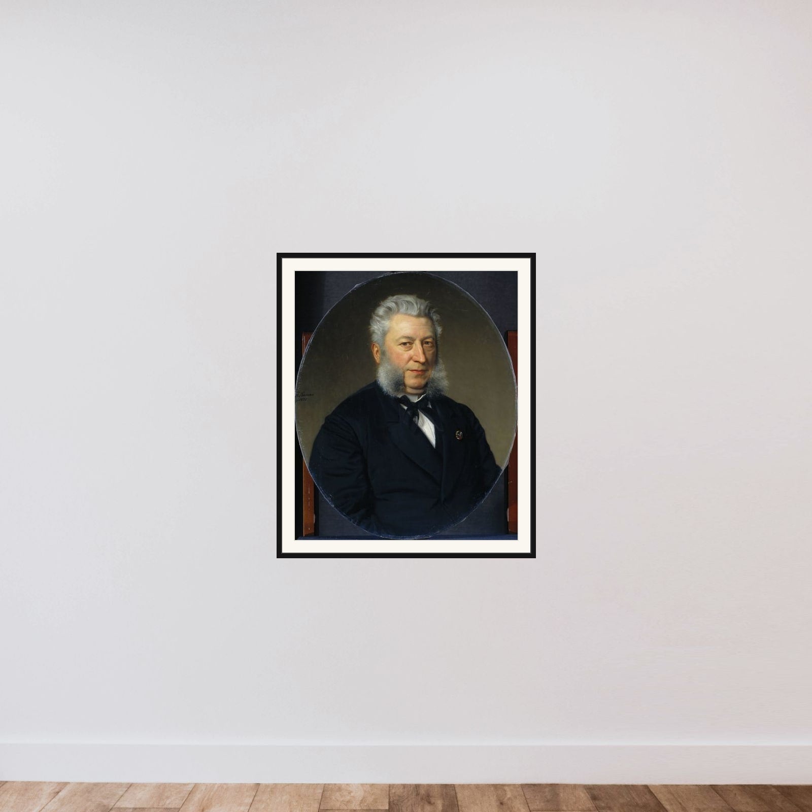 Jan Jacob Lodewijk ten Kate (1818-89). Dichter framed — shown to scale