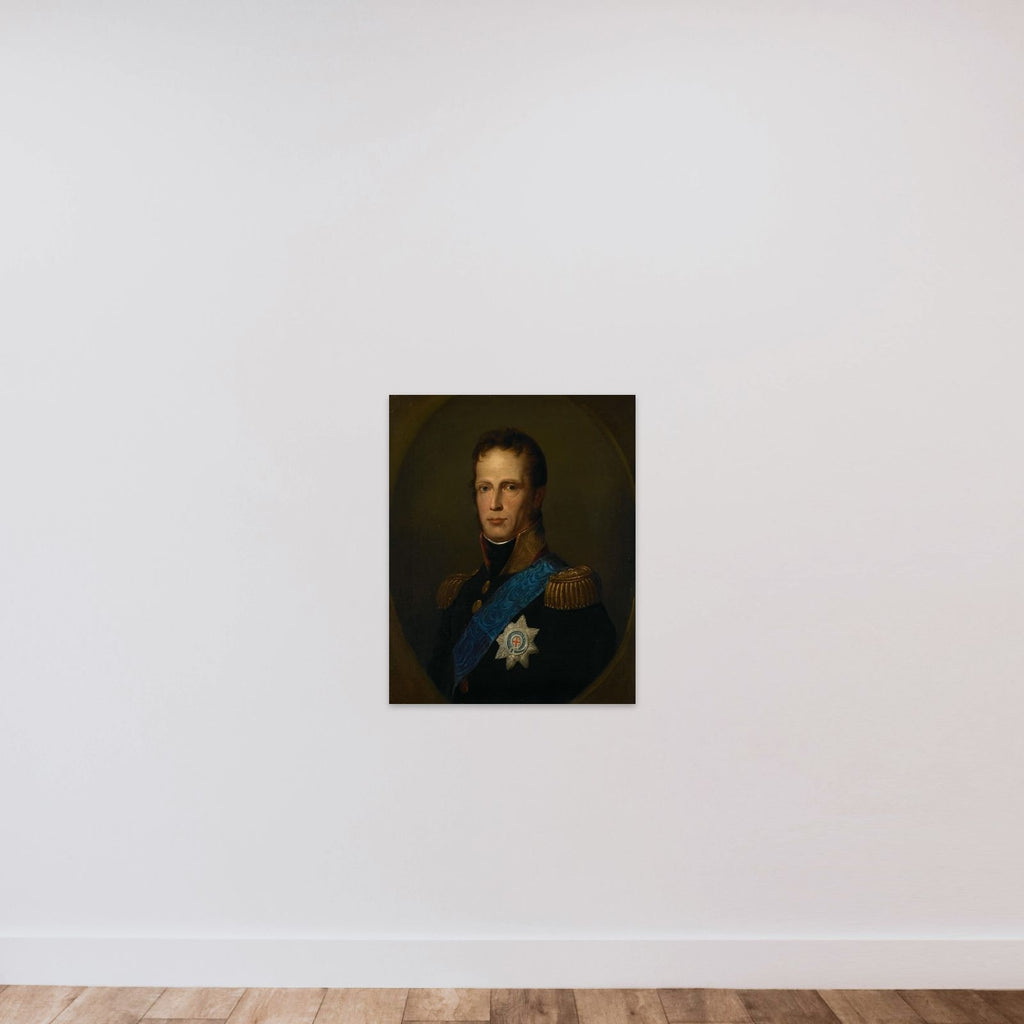 William I, Sovereign Prince of the United Netherlands, later King of the Netherlands unframed — shown to scale