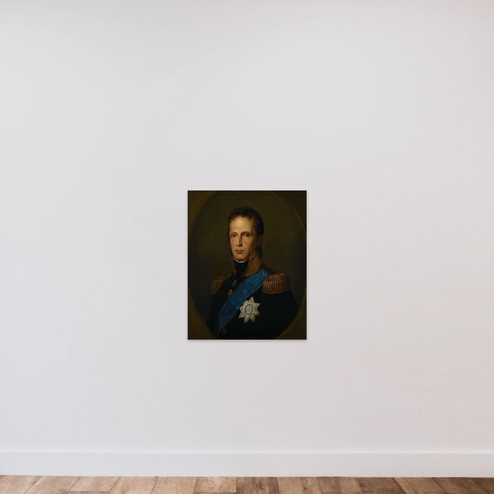 William I, Sovereign Prince of the United Netherlands, later King of the Netherlands unframed — shown to scale