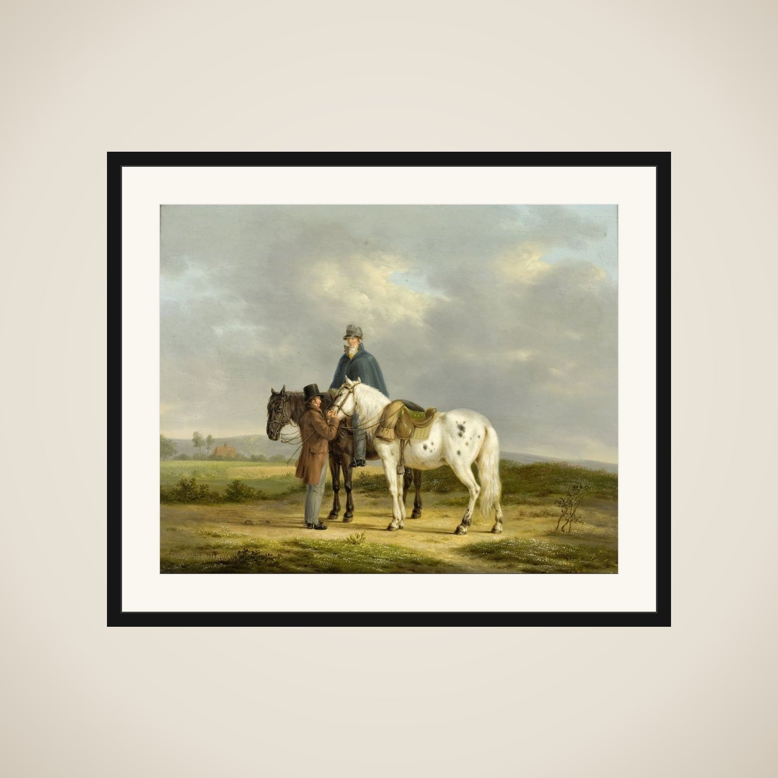 Two Riders in a Landscape framed