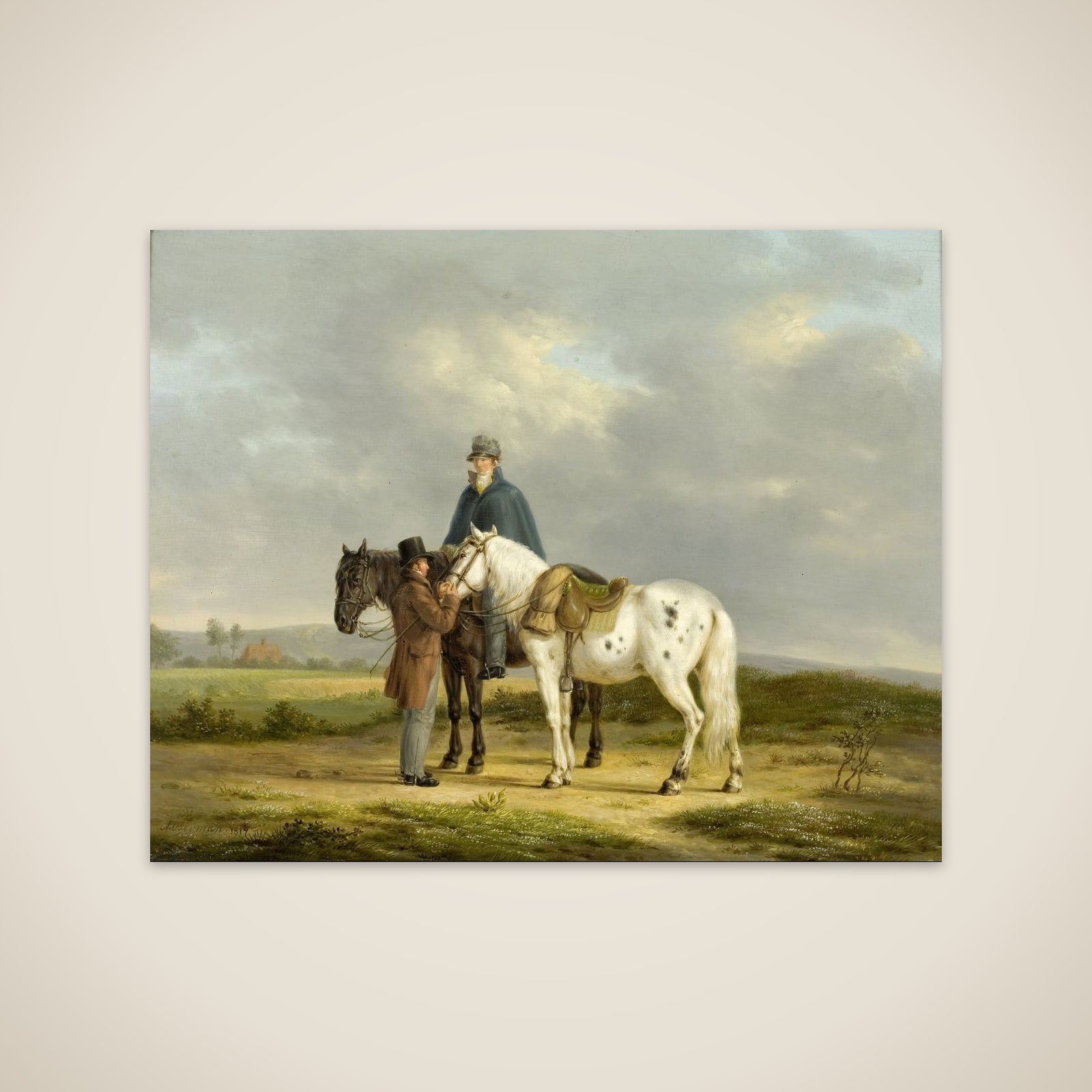 Two Riders in a Landscape unframed print