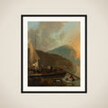 A Boat on the Bank of a River framed