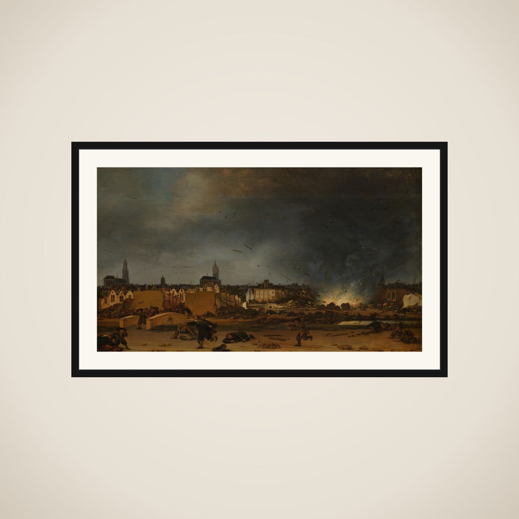 The explosion of the powder magazine in Delft, 12 October 1654 framed