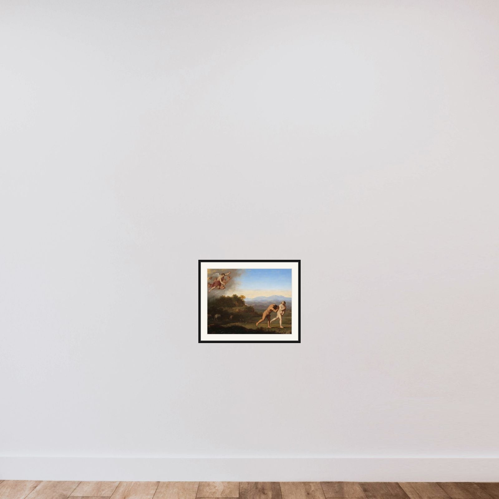 The Expulsion from Paradise framed — shown to scale