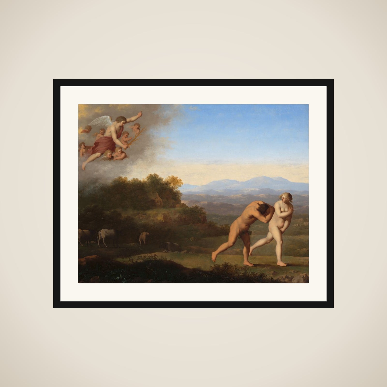 The Expulsion from Paradise framed