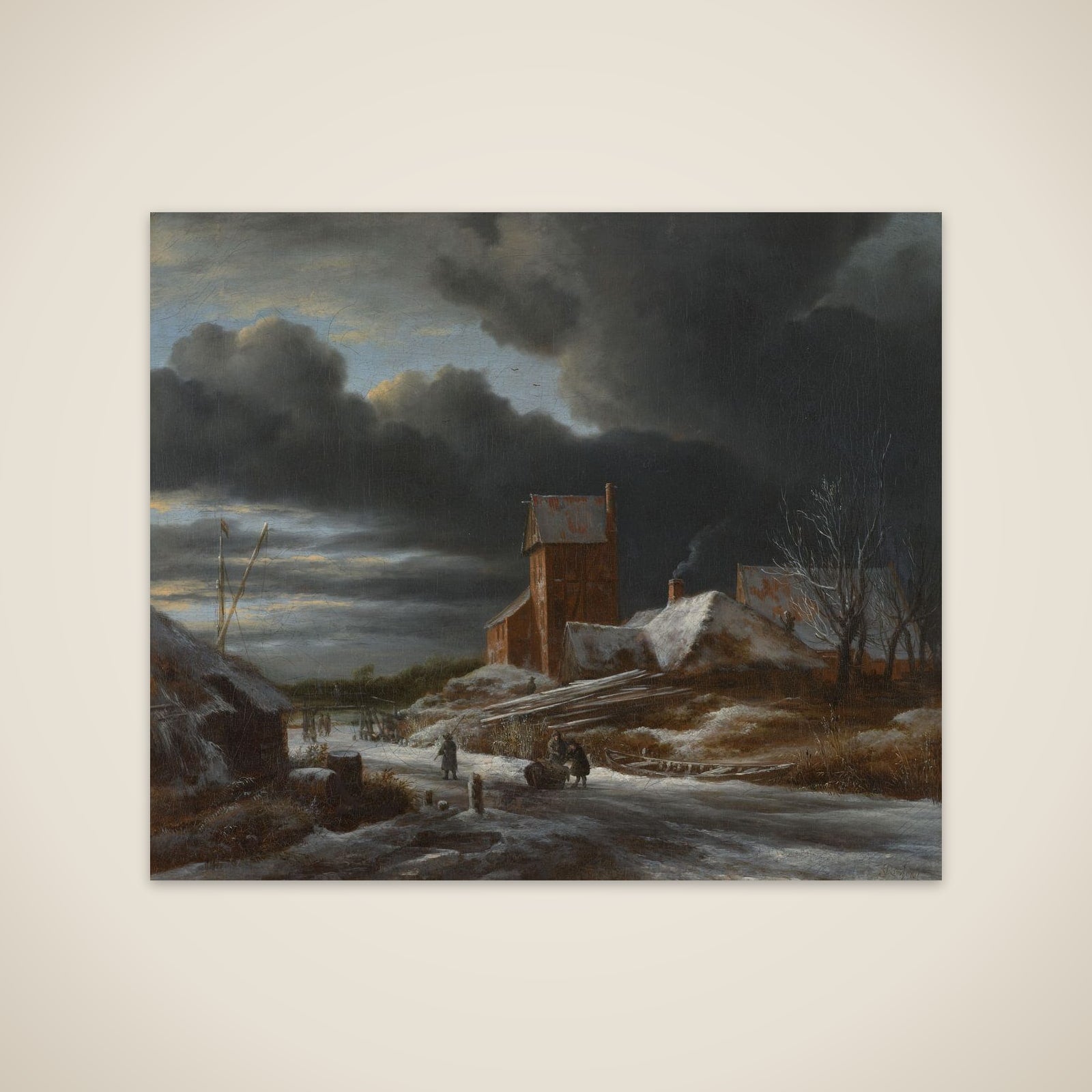 Winter landscape unframed print
