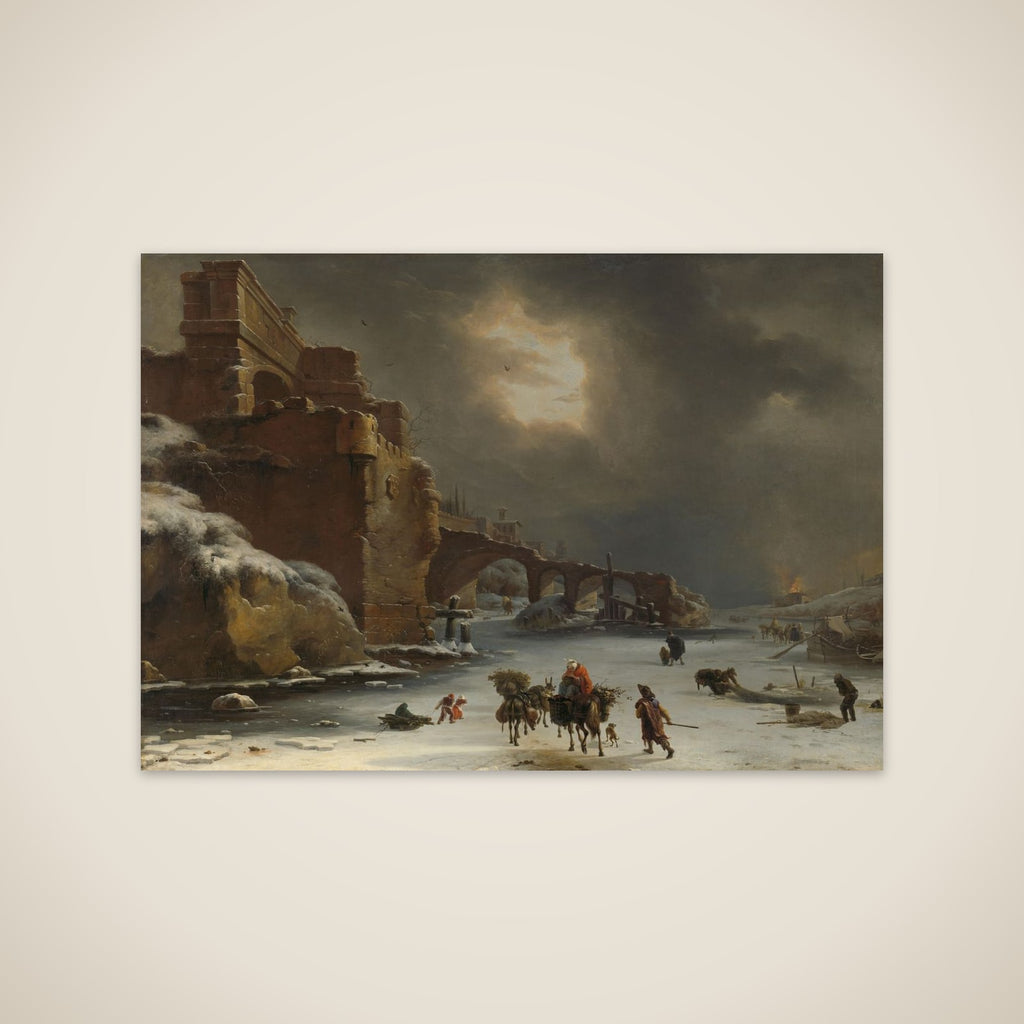 City wall in the winter unframed print