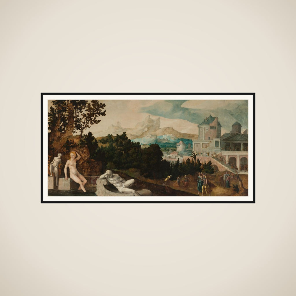 Landscape with Bathsheba framed