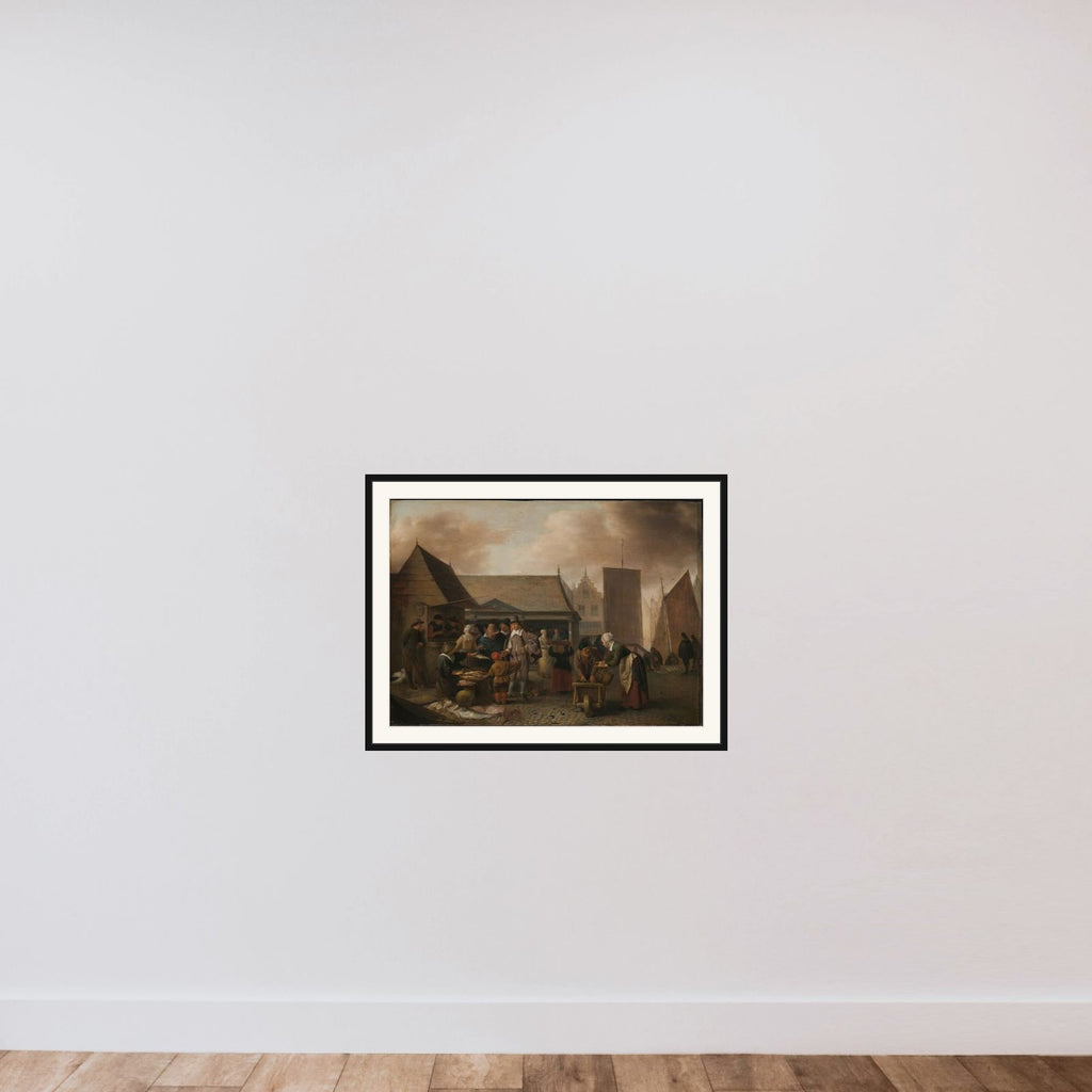 Fish Market framed — shown to scale