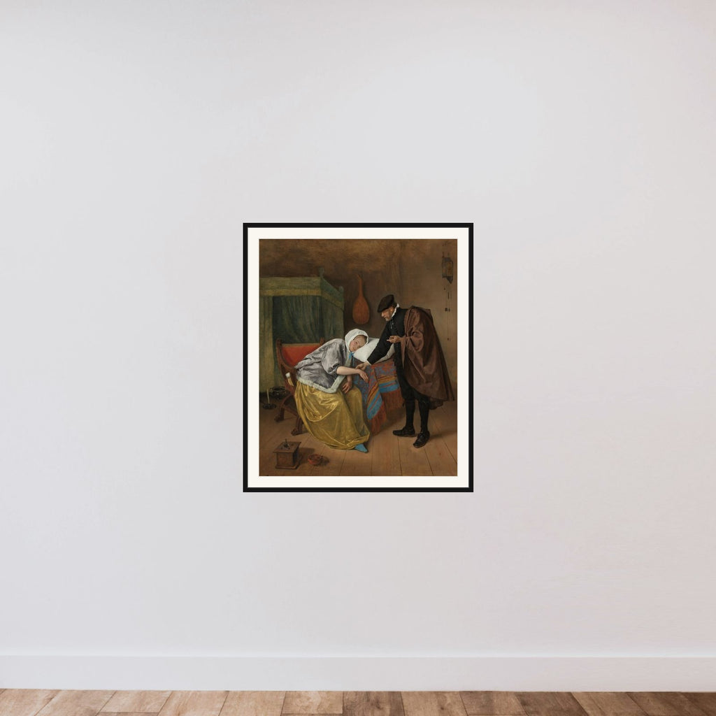 The Sick Woman framed — shown to scale