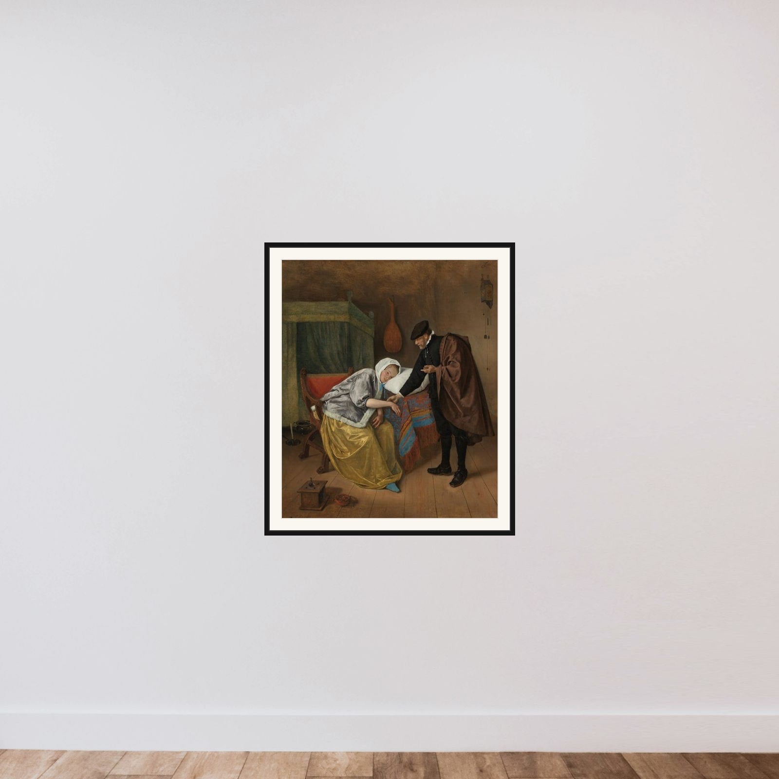 The Sick Woman framed — shown to scale